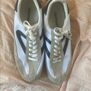 Tretorn White and Beige Sneakers